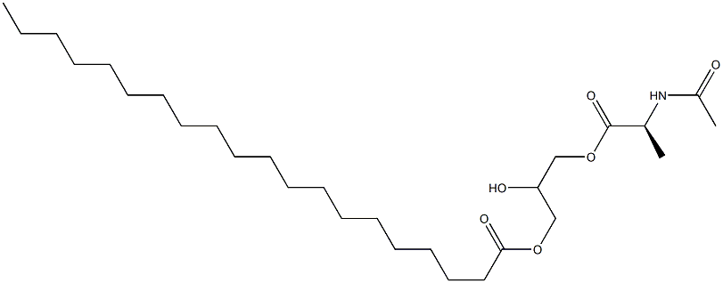1-[(N-Acetyl-L-alanyl)oxy]-2,3-propanediol 3-icosanoate Struktur