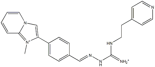 2-[4-[2-[Iminio[2-(4-pyridinyl)ethylamino]methyl]hydrazonomethyl]phenyl]-1-methylimidazo[1,2-a]pyridin-1-ium