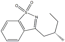 (+)-3-[(S)-2-Methylbutyl]-1,2-benzisothiazole 1,1-dioxide Struktur