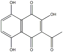 3-Acetyl-2,5,8-trihydroxy-1,4-naphthoquinone Structure