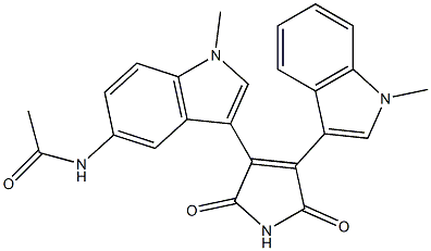 3-(5-Acetylamino-1-methyl-1H-indol-3-yl)-4-(1-methyl-1H-indol-3-yl)-1H-pyrrole-2,5-dione Structure