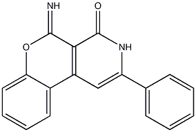 5-Imino-2-phenyl-5H-[1]benzopyrano[3,4-c]pyridin-4(3H)-one Struktur