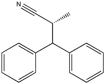 [R,(+)]-3,3-ジフェニル-2-メチルプロピオノニトリル 化学構造式