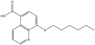 8-[Hexylthio]quinoline-5-carboxylic acid Structure