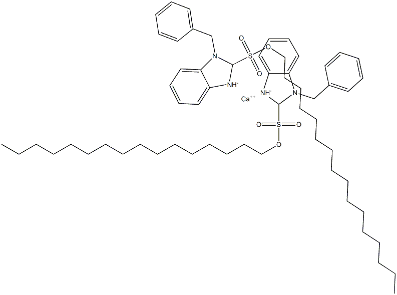 Bis(1-benzyl-2,3-dihydro-2-hexadecyl-1H-benzimidazole-2-sulfonic acid)calcium salt