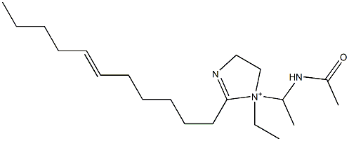 1-[1-(Acetylamino)ethyl]-1-ethyl-2-(6-undecenyl)-2-imidazoline-1-ium Structure