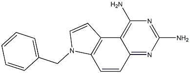 7-(Phenylmethyl)-7H-pyrrolo[3,2-f]quinazoline-1,3-diamine Structure