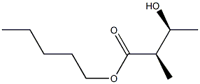 (2R,3S)-2-Methyl-3-hydroxybutyric acid pentyl ester Struktur