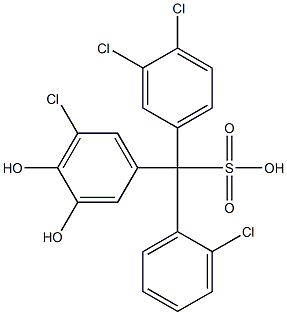  (2-Chlorophenyl)(3,4-dichlorophenyl)(5-chloro-3,4-dihydroxyphenyl)methanesulfonic acid