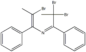 2,2,6-Tribromo-3,5-diphenyl-4-aza-3,5-heptadiene 结构式