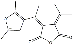2-[(Z)-1-(2,5-Dimethyl-3-furyl)ethylidene]-3-isopropylidenesuccinic anhydride 结构式