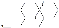 (6S)-11-Iodo-1,7-dioxaspiro[5.5]undecane-2-acetonitrile 结构式