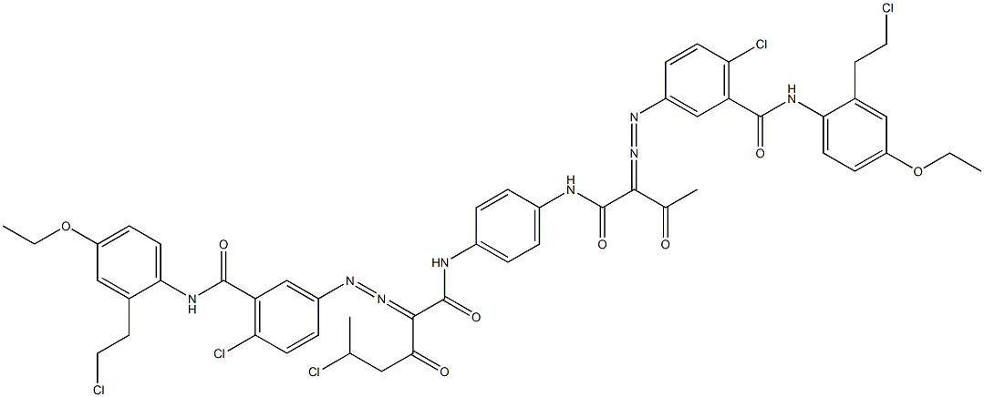  3,3'-[2-(1-Chloroethyl)-1,4-phenylenebis[iminocarbonyl(acetylmethylene)azo]]bis[N-[2-(2-chloroethyl)-4-ethoxyphenyl]-6-chlorobenzamide]