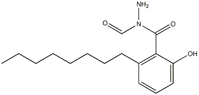 6-Octylsalicylic acid N-formyl hydrazide Structure