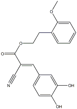 (E)-2-Cyano-3-(3,4-dihydroxyphenyl)acrylic acid 2-(2-methoxyphenyl)ethyl ester Structure