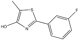 2-(3-フルオロフェニル)-5-メチルチアゾール-4-オール 化学構造式