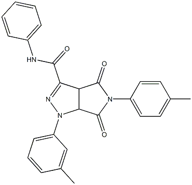 1,3a,4,5,6,6a-Hexahydro-4,6-dioxo-N-phenyl-5-(4-methylphenyl)-1-(3-methylphenyl)pyrrolo[3,4-c]pyrazole-3-carboxamide 结构式