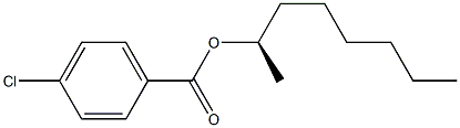 (-)-p-Chlorobenzoic acid (R)-1-methylheptyl ester Struktur