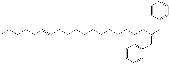(12-オクタデセニル)ジベンジルアミン 化学構造式