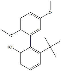 3-tert-ブチル-2-(2,5-ジメトキシフェニル)フェノール 化学構造式