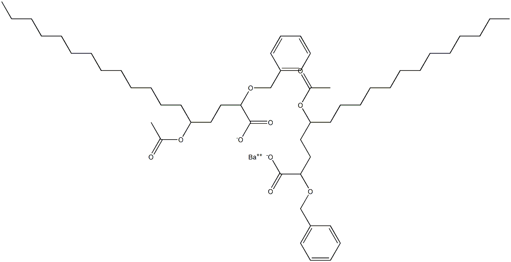 Bis(2-benzyloxy-5-acetyloxystearic acid)barium salt