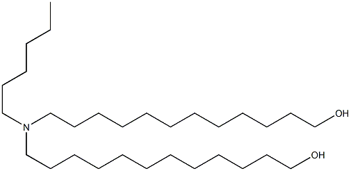 12,12'-(Hexylimino)bis(1-dodecanol) 结构式