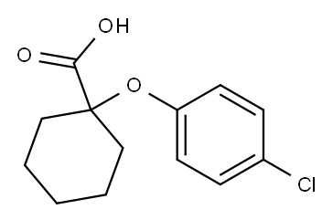 1-(p-Chlorophenoxy)cyclohexanecarboxylic acid Struktur