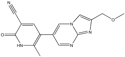 2-(Methoxymethyl)-6-[(1,2-dihydro-2-oxo-3-cyano-6-methylpyridin)-5-yl]imidazo[1,2-a]pyrimidine