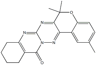 9,10,11,12-Tetrahydro-2,6,6-trimethyl-6H,13H-7,8,13a,14-tetraaza-5-oxabenzo[a]naphthacen-13-one Struktur
