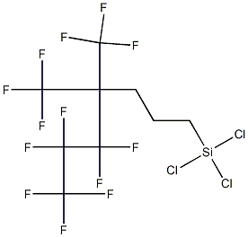 4,4-ジ(トリフルオロメチル)-5,5,6,6,7,7,7-ヘプタフルオロヘプチルトリクロロシラン 化学構造式