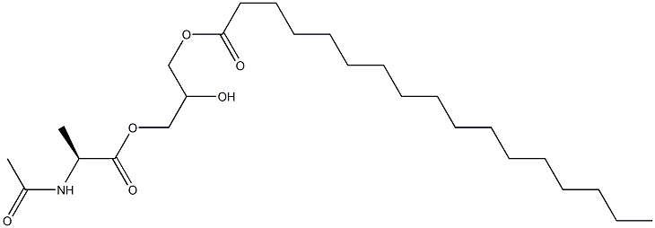 1-[(N-Acetyl-L-alanyl)oxy]-2,3-propanediol 3-heptadecanoate Struktur
