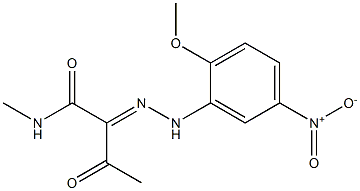 2-[2-(2-Methoxy-5-nitrophenyl)hydrazono]-1-(methylamino)butane-1,3-dione