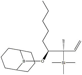 (1S,2R)-1-[(9-Borabicyclo[3.3.1]nonan-9-yl)oxy]-1-pentyl-2-(trimethylsilyl)-2-methyl-3-butene Structure
