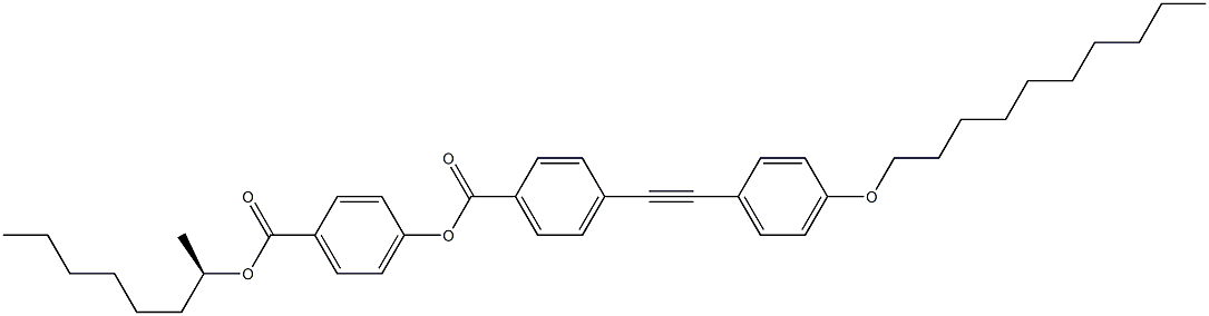 4-[4-[(4-デシルオキシフェニル)エチニル]ベンゾイルオキシ]安息香酸(R)-1-メチルヘプチル 化学構造式
