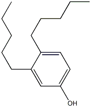 3,4-ジペンチルフェノール 化学構造式
