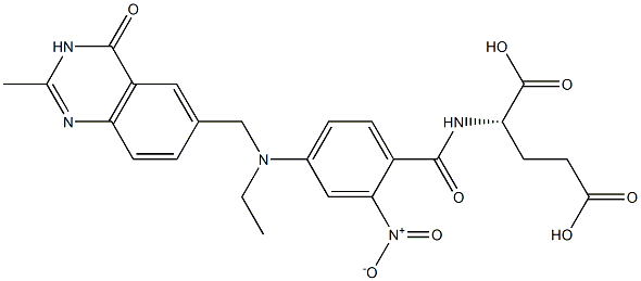  (2S)-2-[2-Nitro-4-[N-[(3,4-dihydro-2-methyl-4-oxoquinazolin)-6-ylmethyl]-N-ethylamino]benzoylamino]glutaric acid