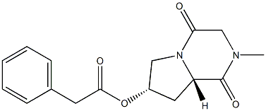 (6S,8S)-4-Methyl-8-(phenylacetyloxy)-1,4-diazabicyclo[4.3.0]nonane-2,5-dione Structure