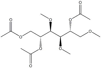 1-O,2-O,5-O-Triacetyl-3-O,4-O,6-O-trimethylmannitol Struktur