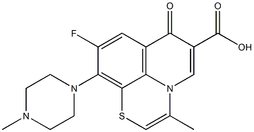 9-Fluoro-3-methyl-10-(4-methylpiperazino)-7-oxo-7H-pyrido[1,2,3-de]-1,4-benzothiazine-6-carboxylic acid