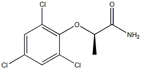 [R,(+)]-2-(2,4,6-Trichlorophenoxy)propionamide Struktur