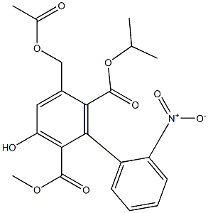  5-Acetyloxymethyl-3-hydroxy-2'-nitro-1,1'-biphenyl-2,6-dicarboxylic acid 2-methyl 6-isopropyl ester