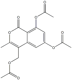 6,8-Diacetoxy-4-acetoxymethyl-3-methyl-1H-2-benzopyran-1-one Structure