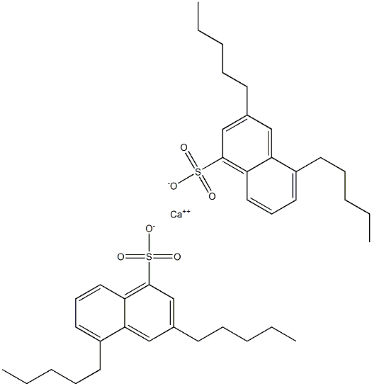 Bis(3,5-dipentyl-1-naphthalenesulfonic acid)calcium salt Structure