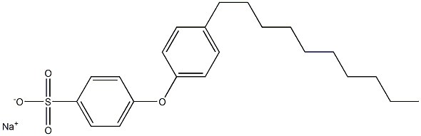 4-(4-デシルフェノキシ)ベンゼンスルホン酸ナトリウム 化学構造式