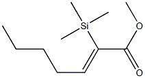 (Z)-2-Trimethylsilyl-2-heptenoic acid methyl ester