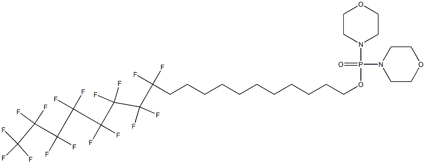 11-(Heptadecafluorooctyl)undecyloxybismorpholinophosphine oxide 结构式