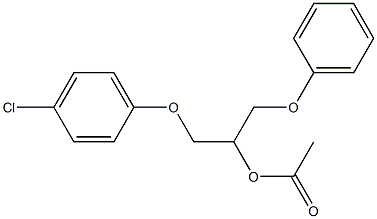 Acetic acid 1-(phenoxymethyl)-2-(4-chlorophenoxy)ethyl ester Struktur