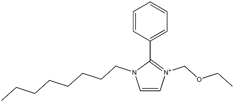 1-Octyl-2-phenyl-3-[(ethoxy)methyl]-1H-imidazol-3-ium Structure
