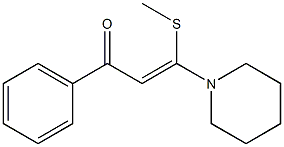 (Z)-3-(Methylthio)-3-piperidino-1-phenyl-2-propen-1-one Structure