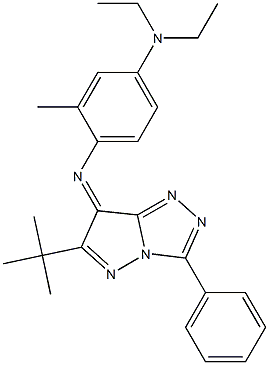 (7Z)-7-[[2-Methyl-4-(diethylamino)phenyl]imino]-6-tert-butyl-3-phenyl-7H-pyrazolo[5,1-c]-1,2,4-triazole Structure